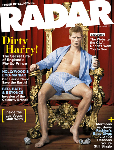 prince harry radar magazine. Le Prince Harry détrôné par