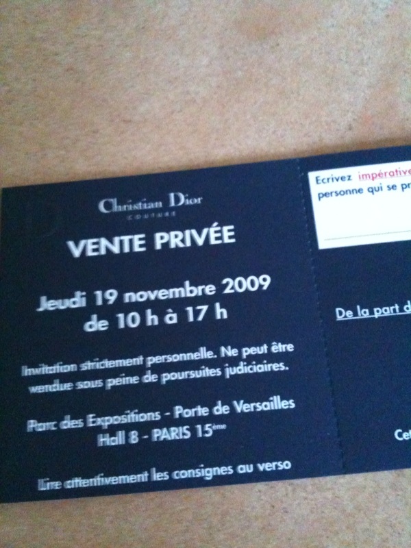 vente privée dior