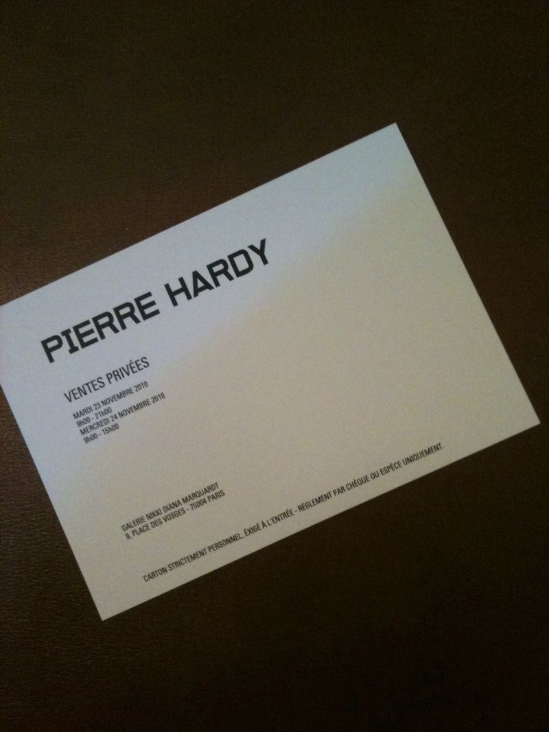 Vente privée pierre hardy