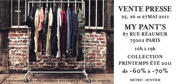 VENTE PRESSE E11 MY PANTS