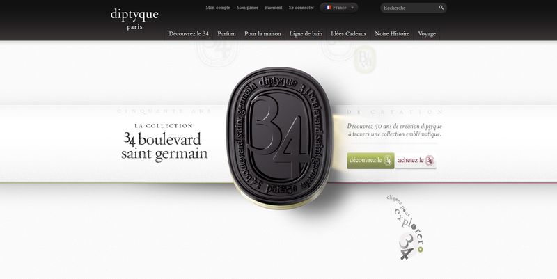 Capture Ecran diptyqueparis com