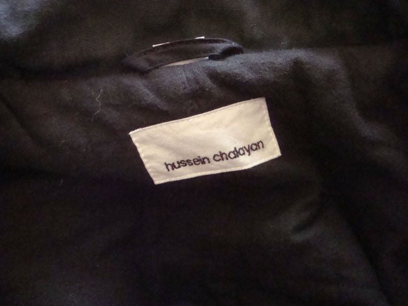 Blouson capuche Hussein Chalayan étiquette