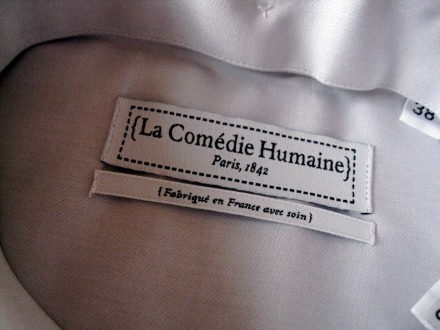 La comédie humaine chemise rastignac étiquette