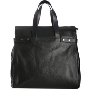 Yves-Saint-Laurent-dark-navy-pebbled-leather-tote-2-580x550