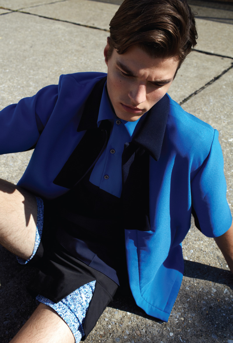 Prada men spring summer 2013 jacket blue