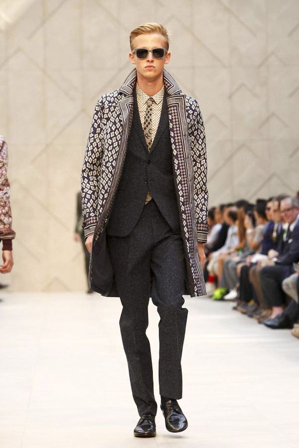 Burberry prorsum men spring summer 2013 nylon trench