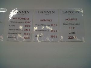 Prix vente privée lanvin homme 2013