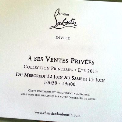 Louboutin vente privée best sale