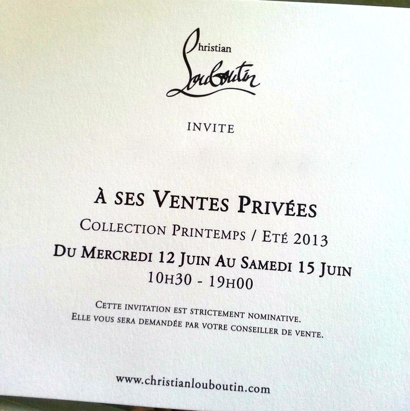 Vente privée hot sale louboutin