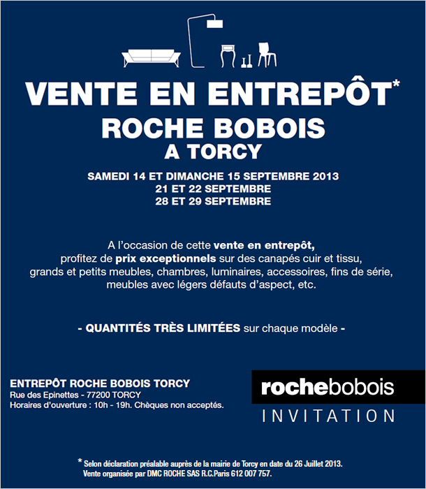 Vente privée roche bobois septembre 2013